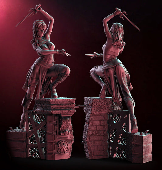 ELEKTRA 3D Printed Resin Figure Model Kit FunArt | Diorama by SANIX3D UNPAINTED GARAGE KIT
