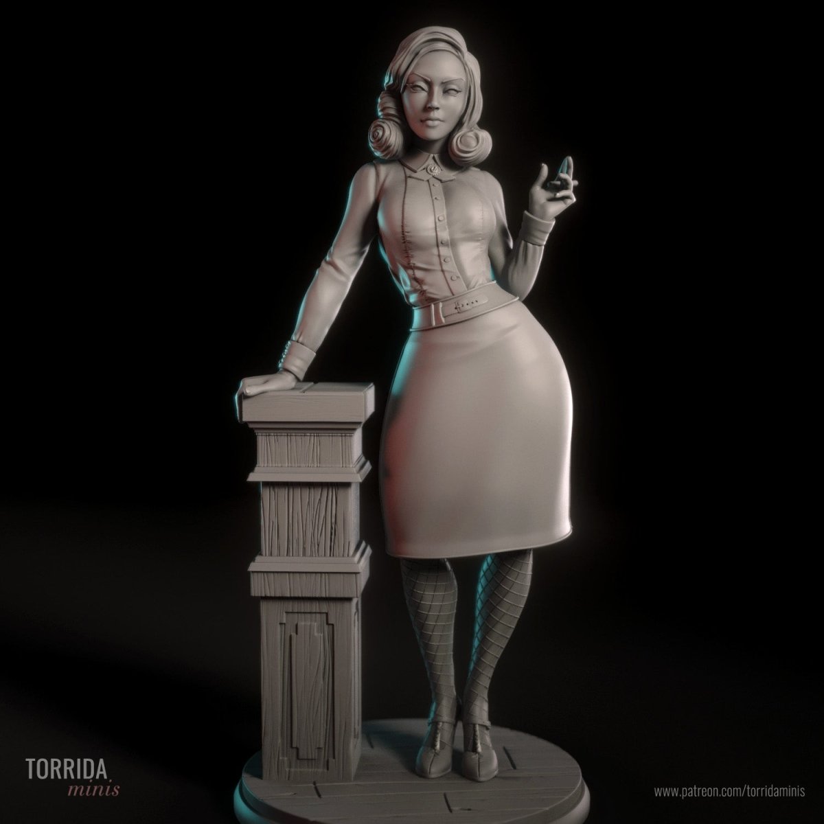 Elizabeth 3d Printed Resin Figurine, Resin printed miniature by Torrida