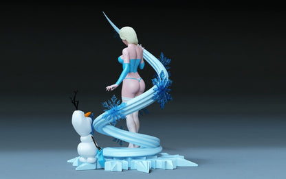 Elsa 3D Printed Miniature FunArt by EXCLUSIVE 3D PRINTS Scale Models Unpainted
