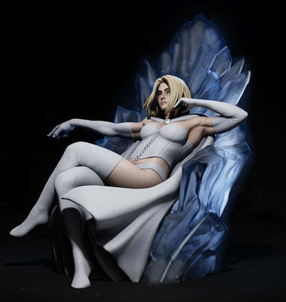 Emma Frost 3D Printed Miniature by ca_3d_art Statues Collectible