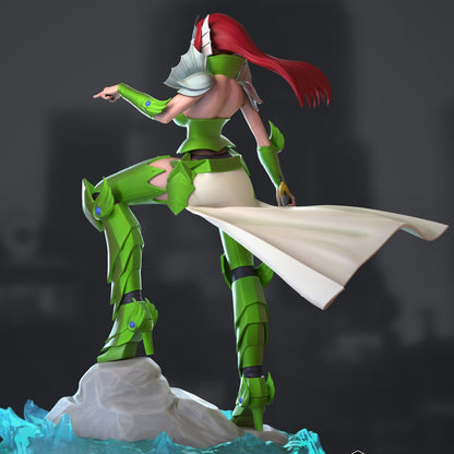 Resin Model Kit Erza Scarlet 3d Printed Figurine Collectable Fanart DIY by Azerama