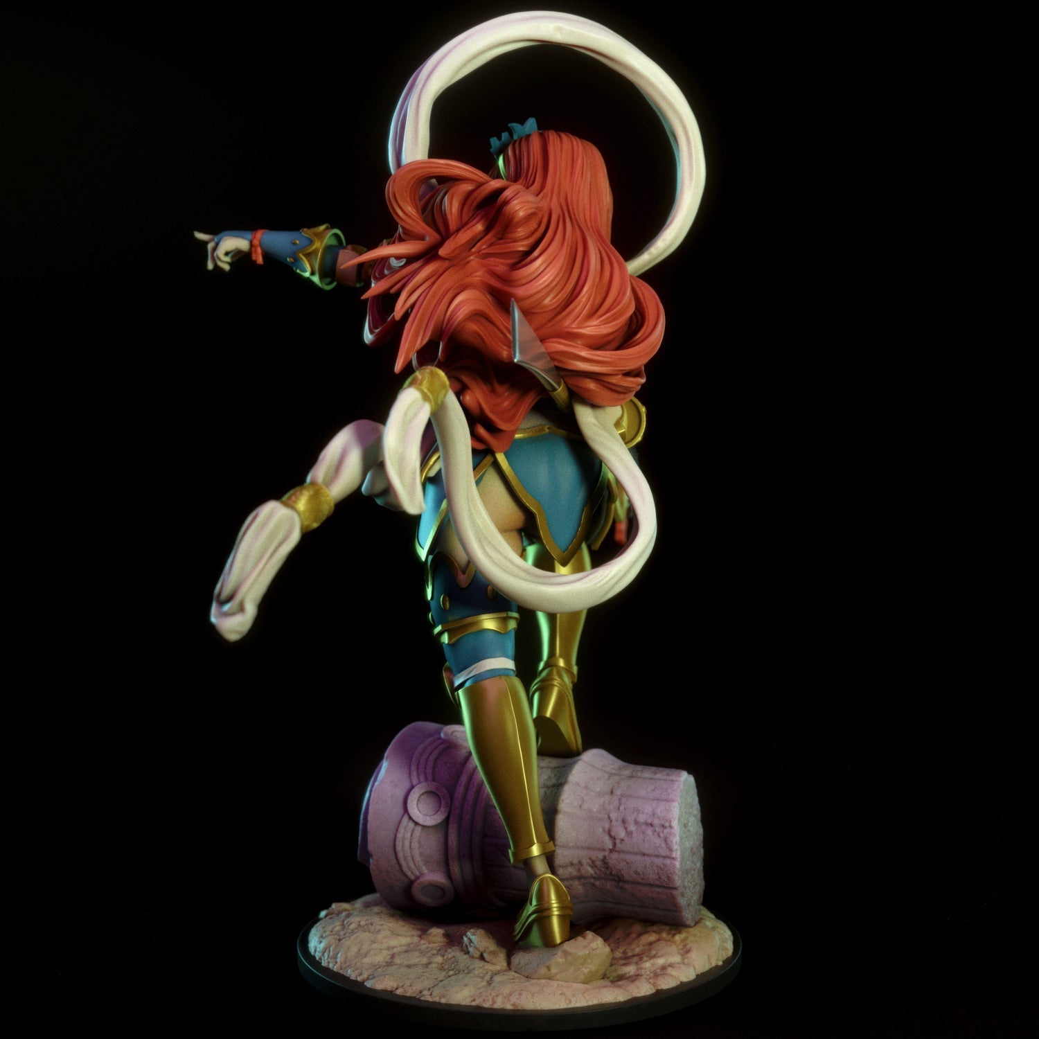 Erza Scarlet anime Pin-up 3d Printed miniature FanArt by Torrida