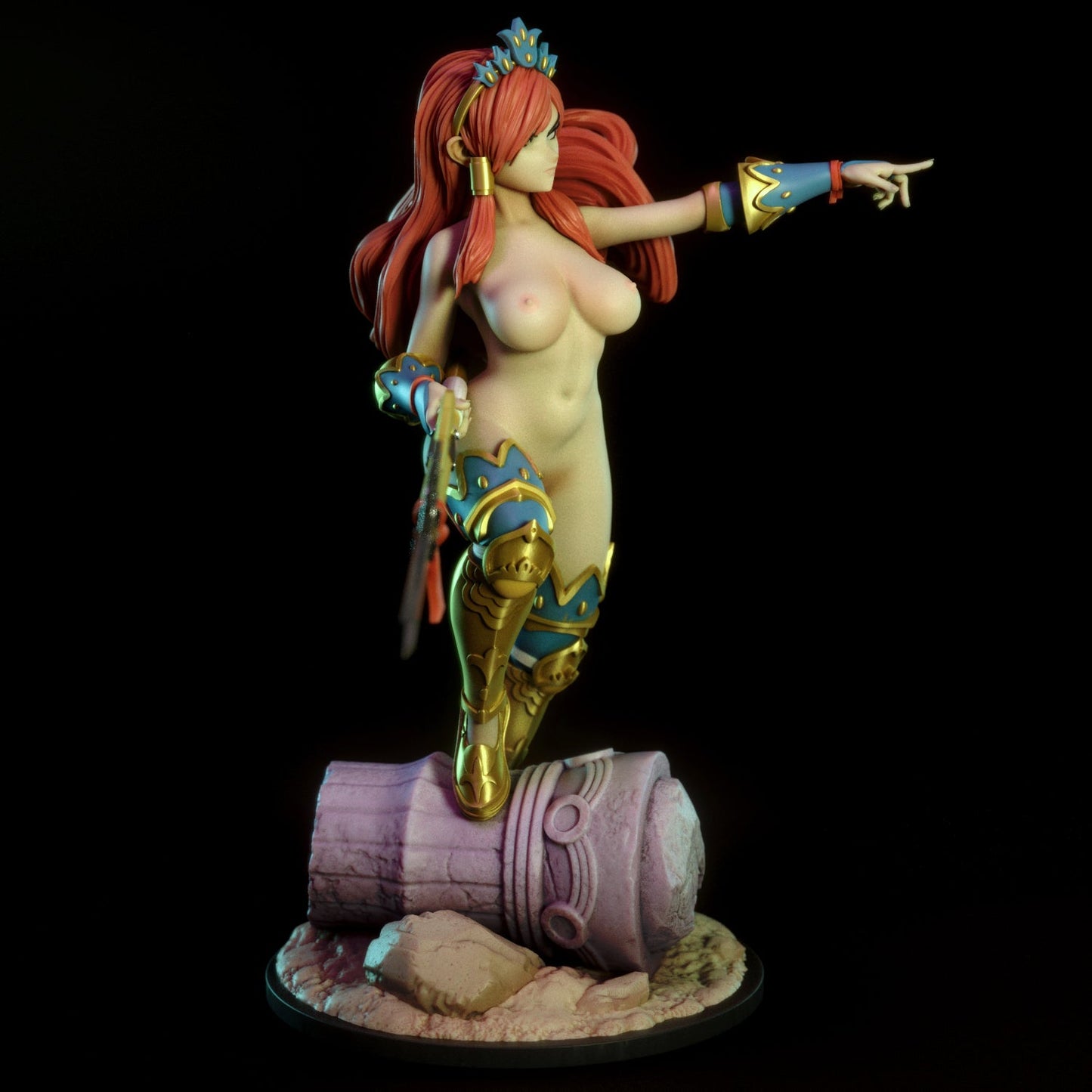 Erza Scarlet in her Nakagami armor anime NSFW 3D Printed figure Fanart by Torrida Minis