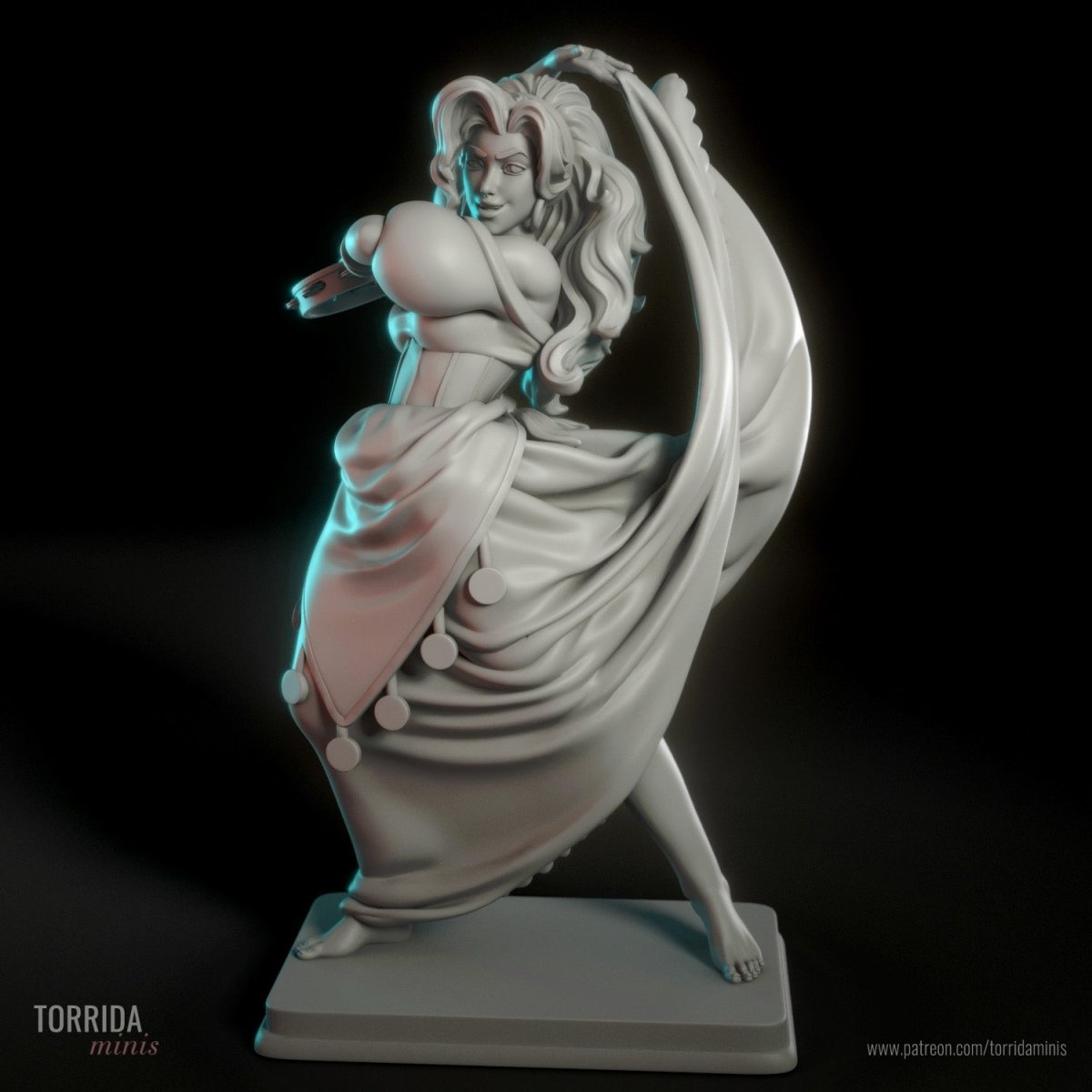 Esmeralda 3d Printed Resin Figurine, Resin printed miniature by Torrida