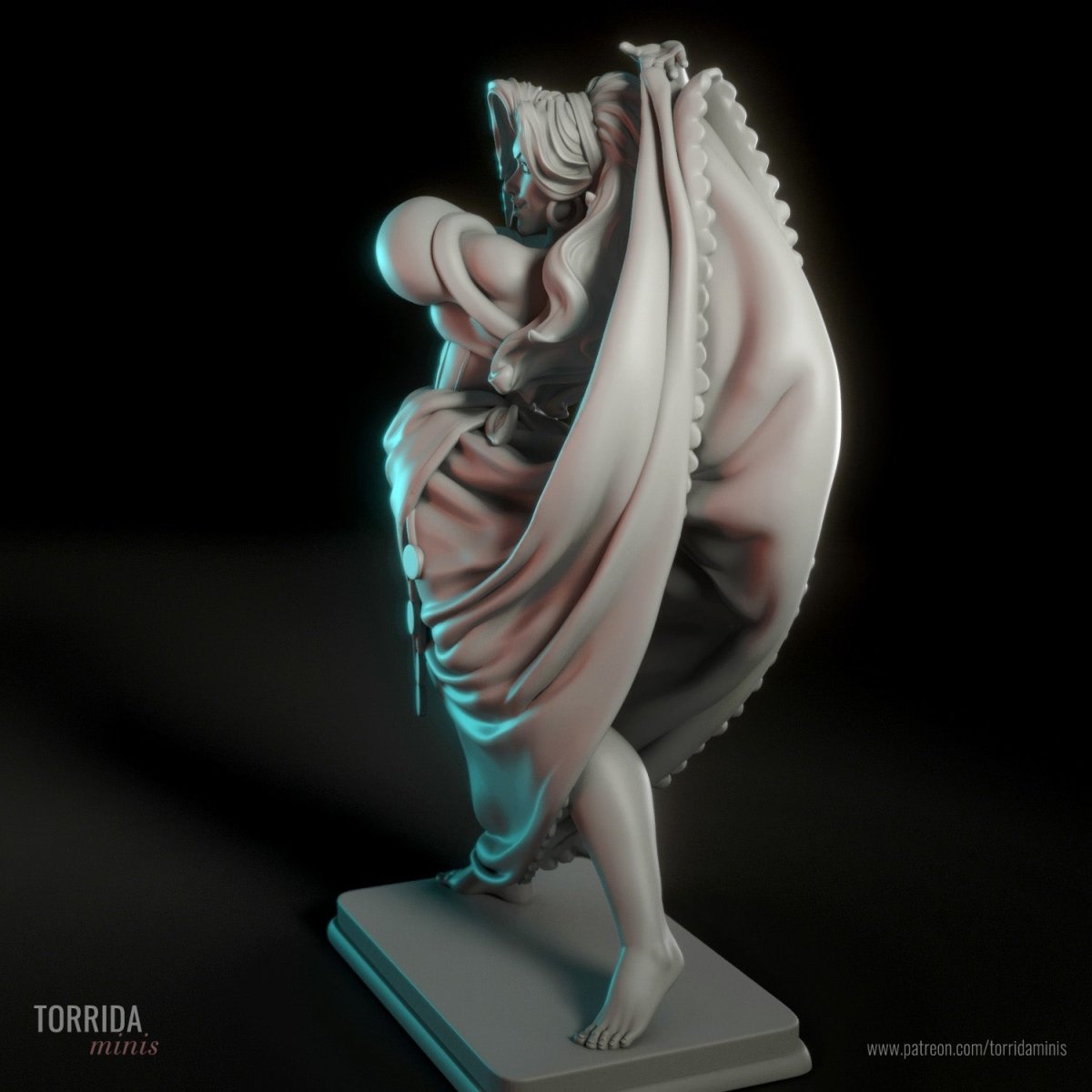 Esmeralda 3d Printed Resin Figurine, Resin printed miniature by Torrida