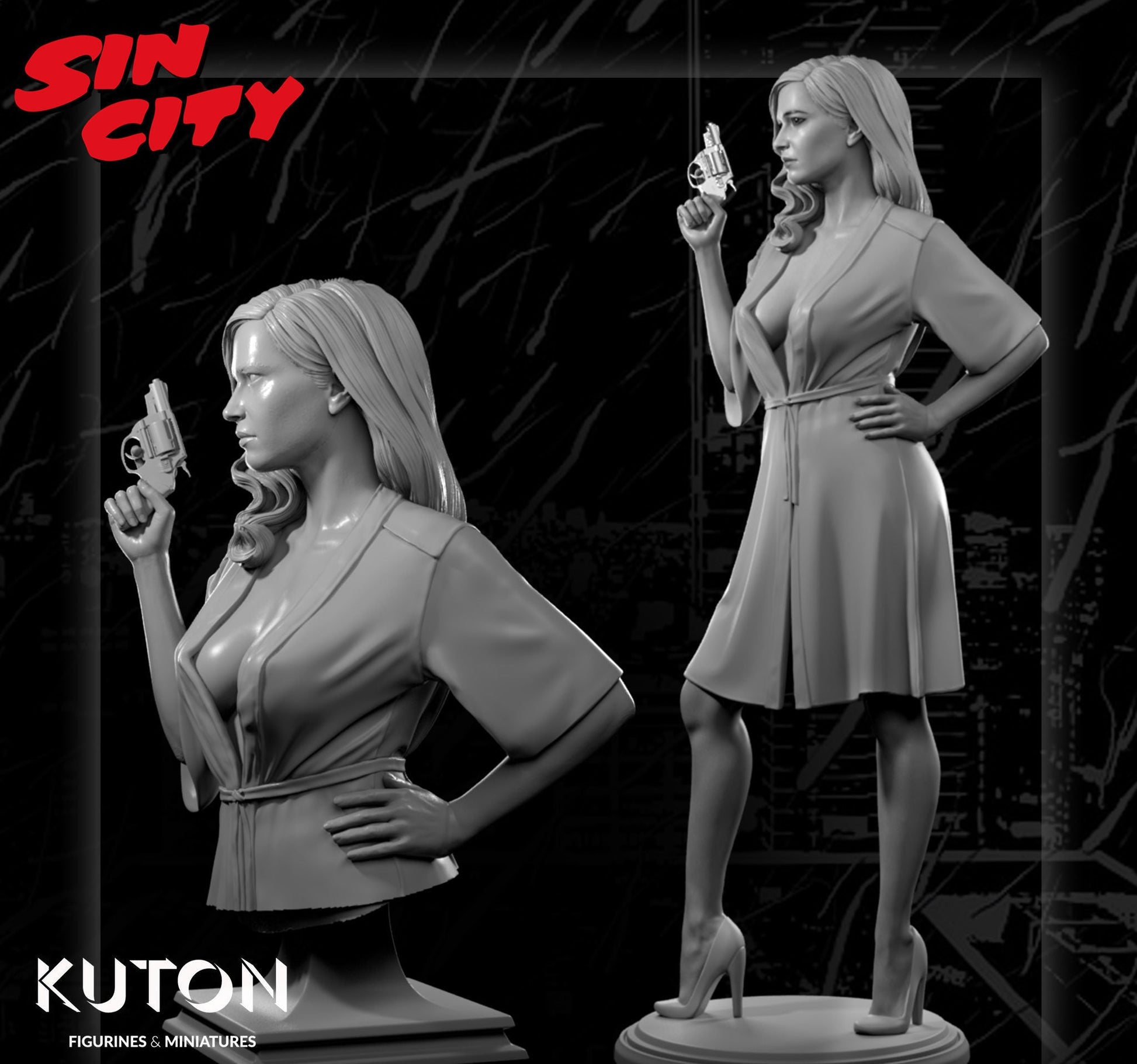 Eva Green BUST 3d printed Resin Figure Model Kit miniatures scale models Fun Art by KUTON