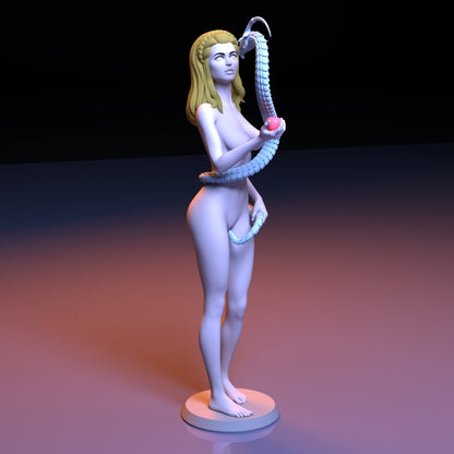 Eve and Snake Naked NSFW 3D Printed Figure Garage Kit Unpainted Resin Miniature