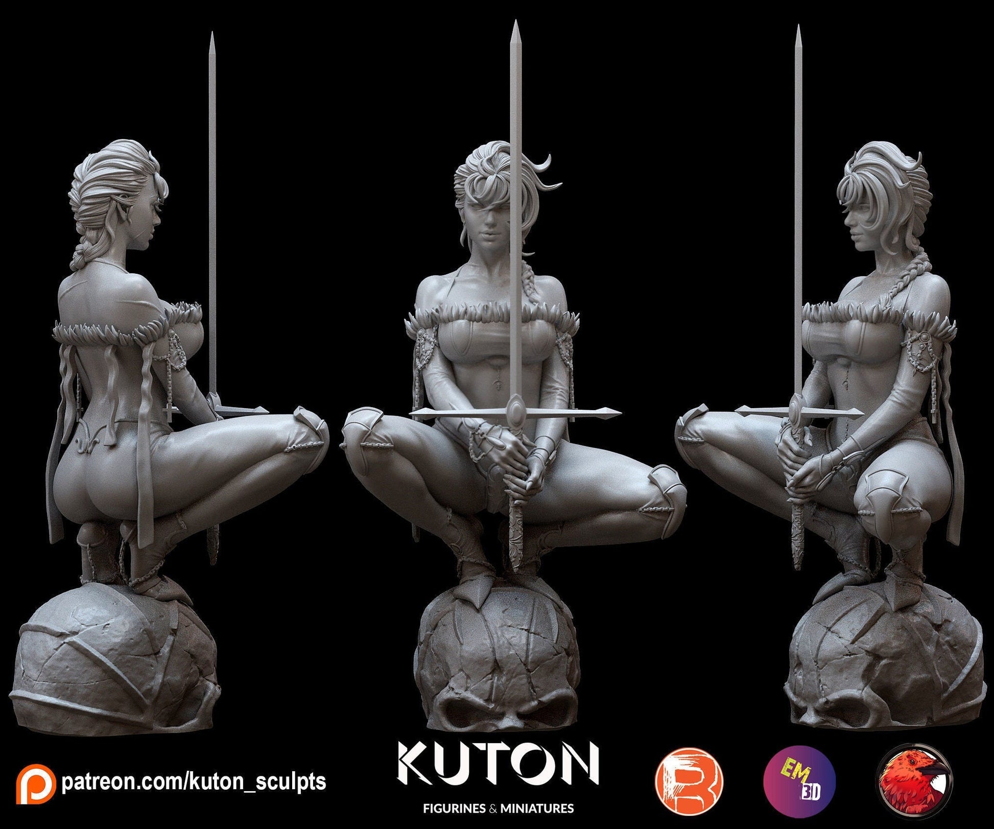 Evil-Lyn DIORAMA 3d printed Resin Figure Model Kit miniatures figurines collectibles and scale models UNPAINTED Fun Art by KUTON FIGURINES
