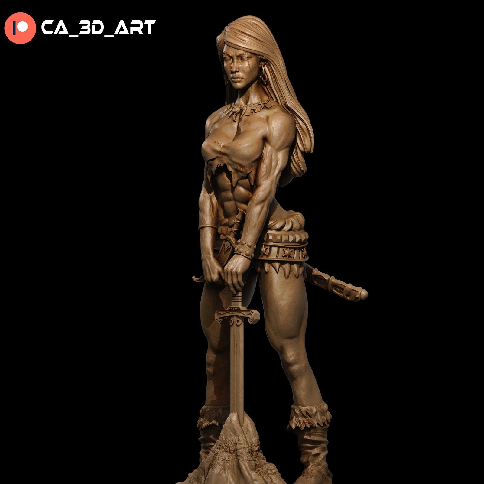 Female Conan 3D Printed Figurine FunArt by ca_3d_art