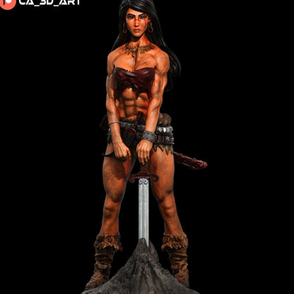 Female Conan 3D Printed Figurine FunArt by ca_3d_art