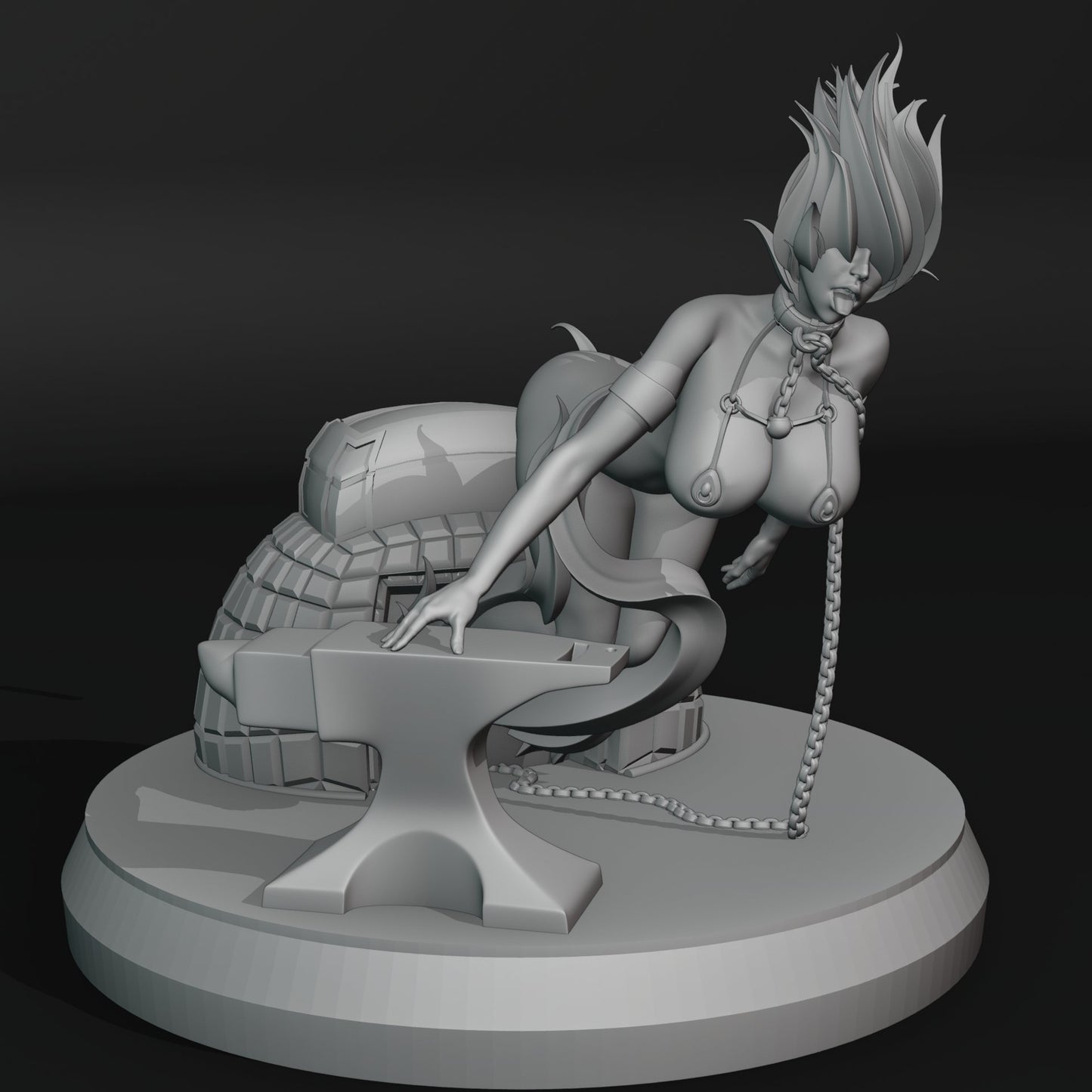 Fire Spirit 3d Printed miniature FanArt by QB works Scaled Collectables Statues & Figurines