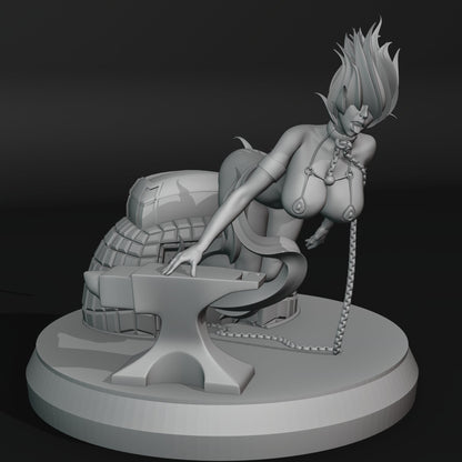 Fire Spirit 3d Printed miniature FanArt by QB works Scaled Collectables Statues & Figurines