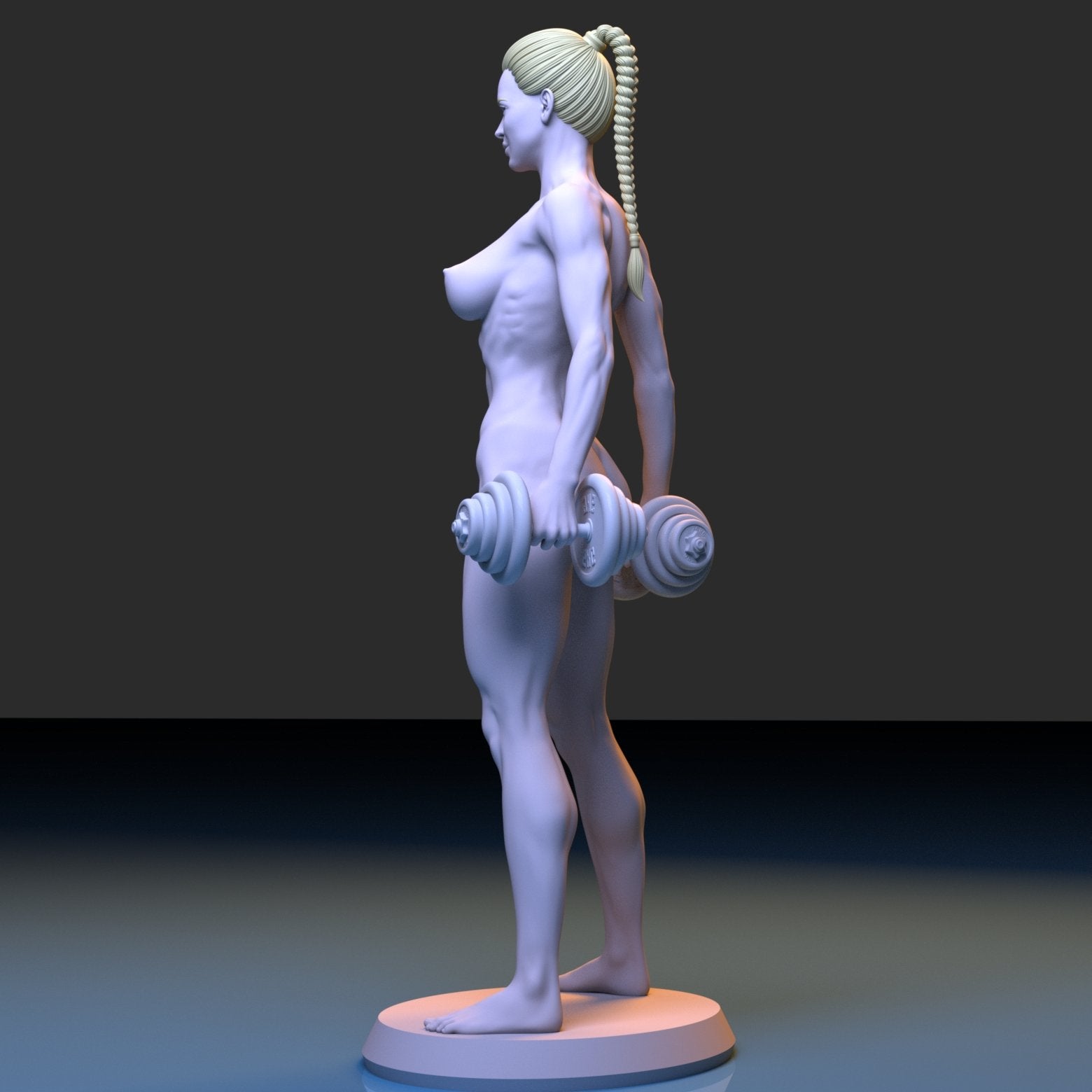 NSFW Resin Miniature Fitness Girl NSFW 3D Printed Figurine Fanart Unpainted Miniature Collectibles