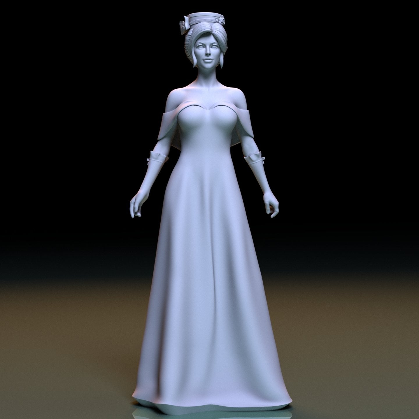 French lady 3D Printed Figurine Scaled Models