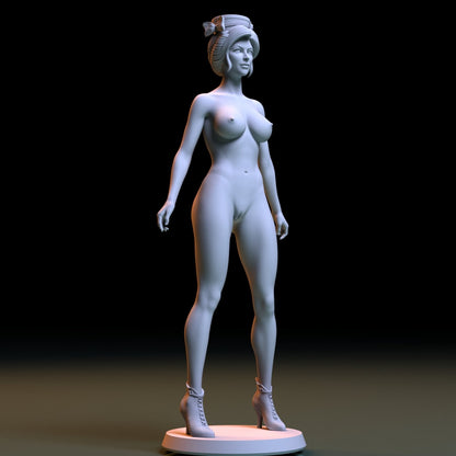 NSFW Resin Miniature French lady NSFW 3D Printed Figurine Fanart Unpainted Miniature