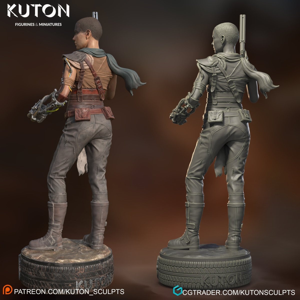 Furiosa Action Resin Miniature Scale models Fun Art by KUTON Collectibles