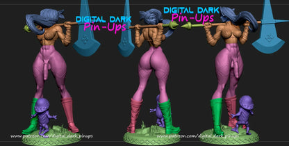 Amazon | 3D Printed | FunArt | Unpainted | NSFW Futa version | NSFW Version | Figurine | Figure | Miniature by Digital Dark Pin-Ups