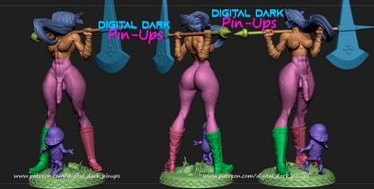 Amazon | 3D Printed | FunArt | Unpainted | NSFW Futa version | NSFW Version | Figurine | Figure | Miniature by Digital Dark Pin-Ups