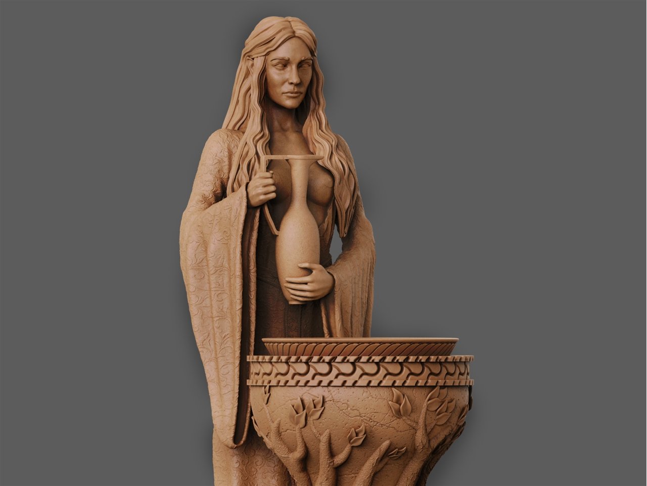 Galadriel Classic NSFW 3D Printed figurine Fanart by ca_3d_art