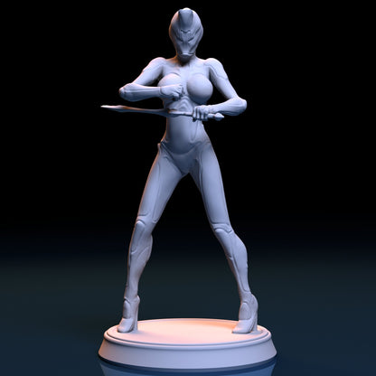 Galaxy Soldier Girl 3D Printed Miniature