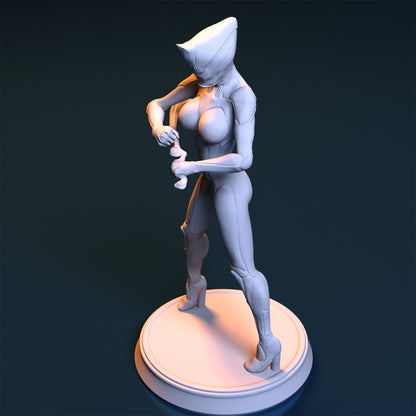 Galaxy Soldier Girl 3D Printed Miniature