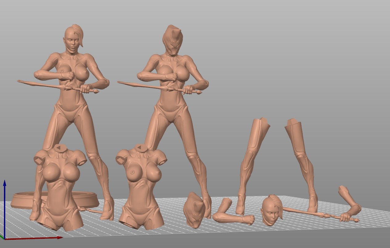 NSFW Resin Miniature Galaxy Soldier Girl NSFW 3D Printed Miniature Fanart Unpainted