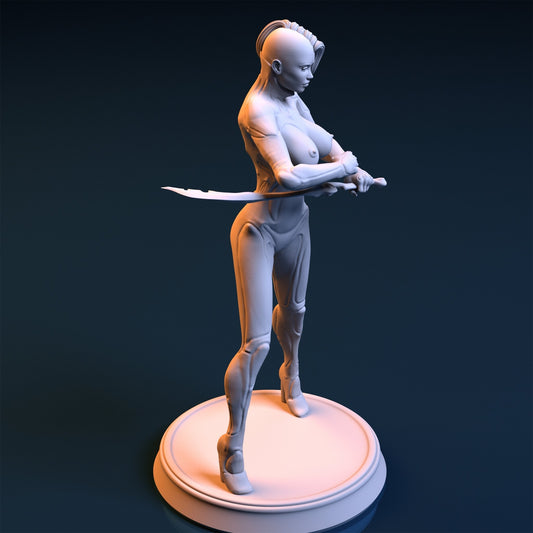 NSFW Resin Miniature Galaxy Soldier Girl NSFW 3D Printed Miniature Fanart Unpainted