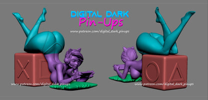Gamer Girl 3 – NSFW 3D Printed Figurine – FunArt by Digital Dark Pin-Ups