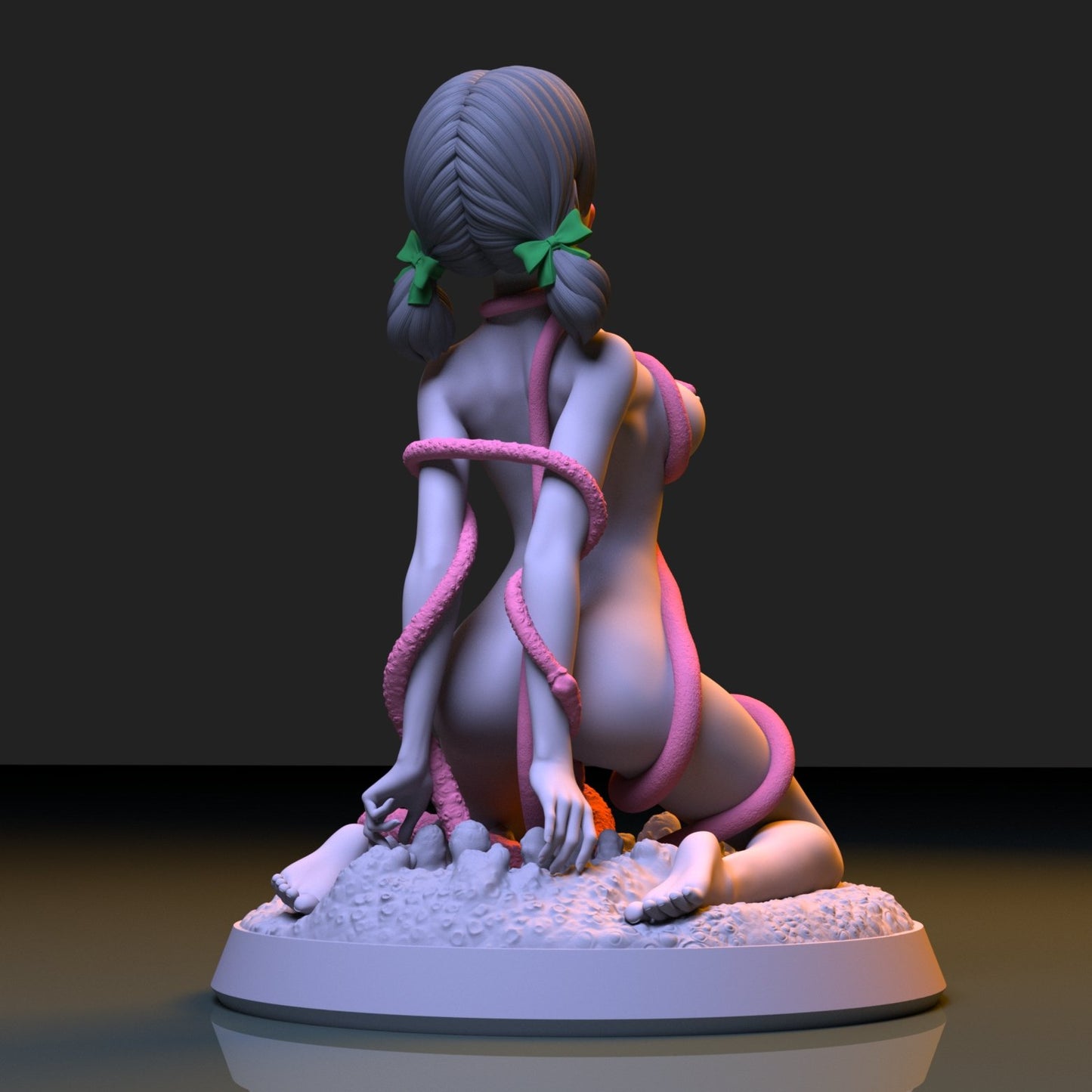 NSFW Resin Miniature GIRL ABUSED BY TENTACLES NSFW 3D Printed Figurine Fanart Unpainted Miniature Collectibles
