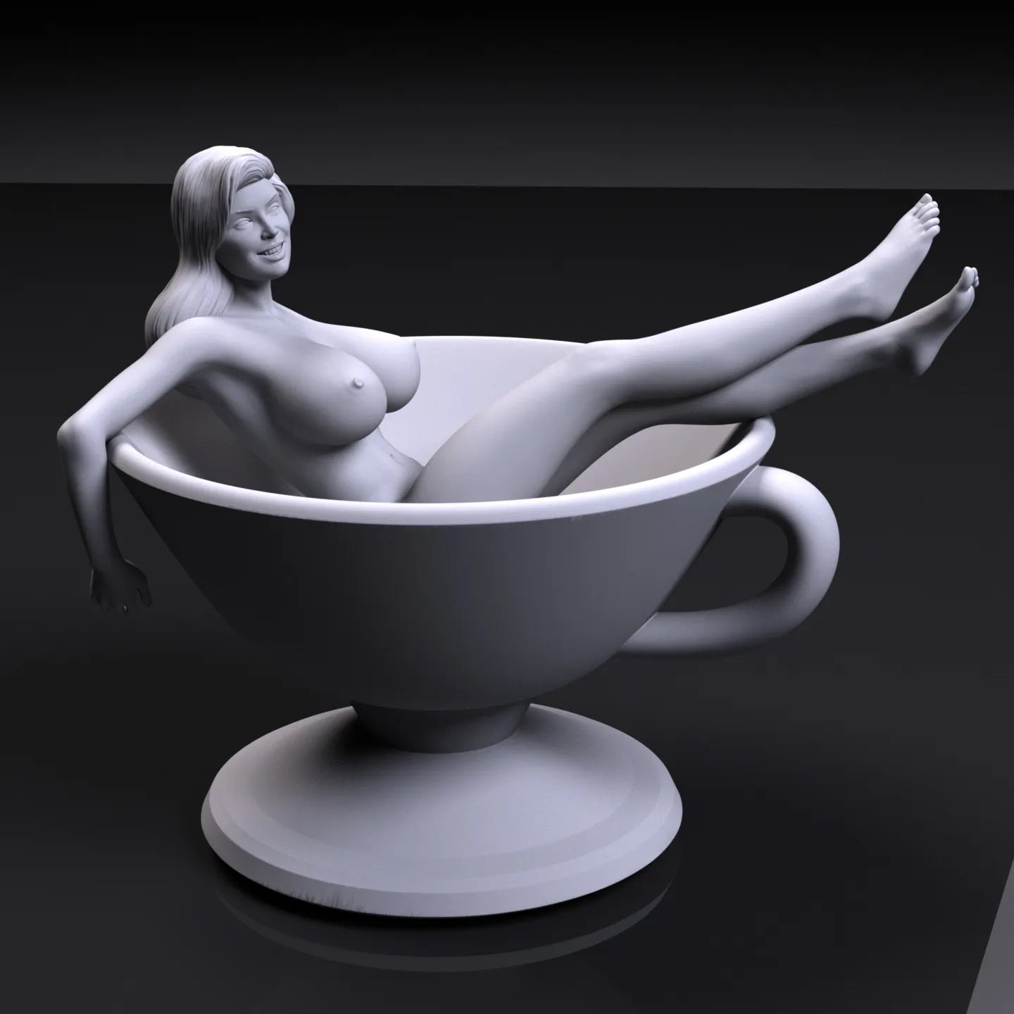 NSFW Figure Resin : Girl in Cup, Naked