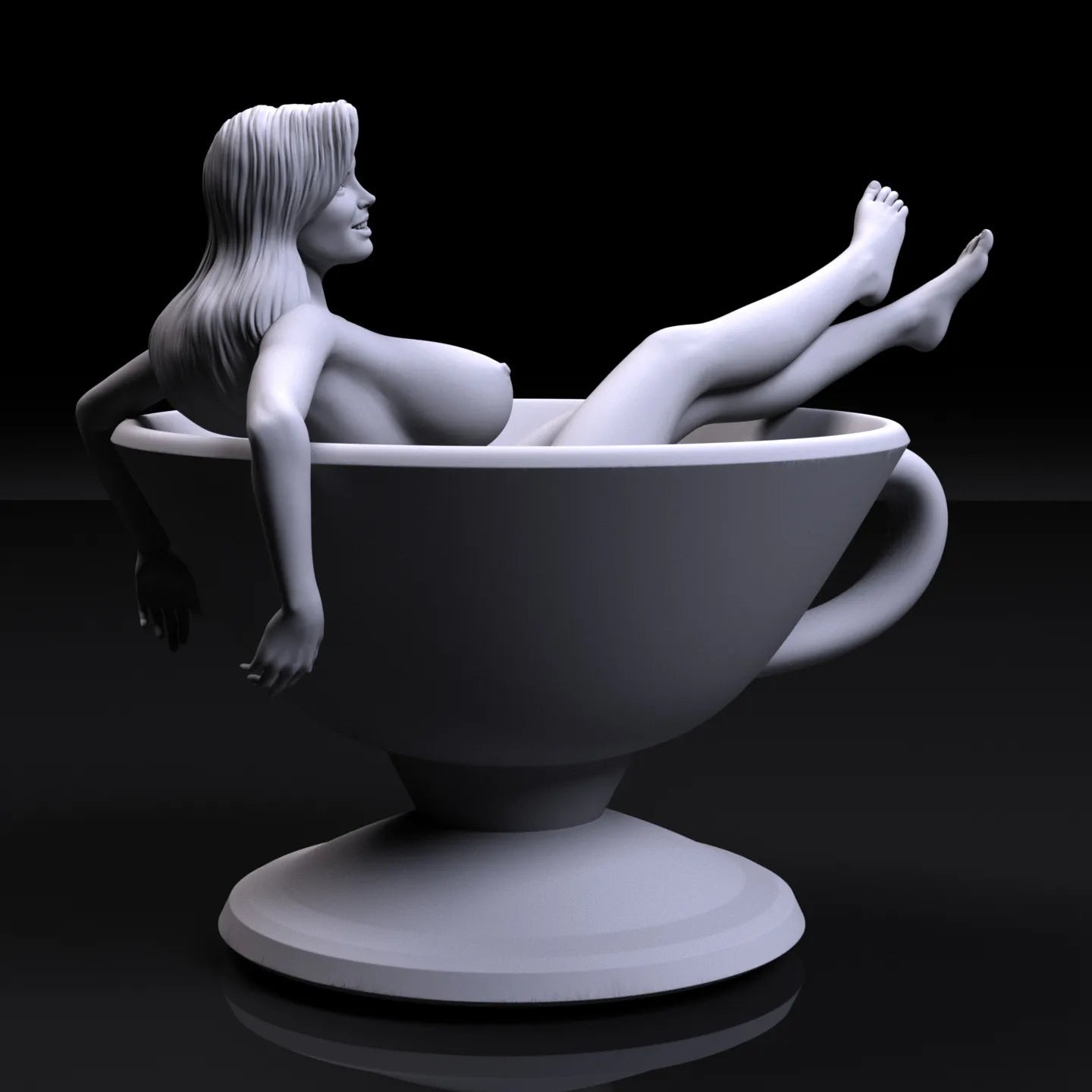 NSFW Resin Miniature Girl in Cup