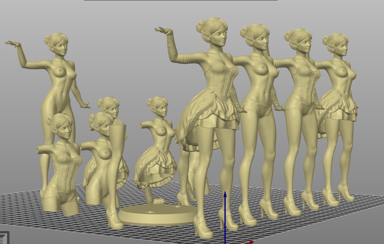Gothic Girl 3D Printed Figurine Scaled Models