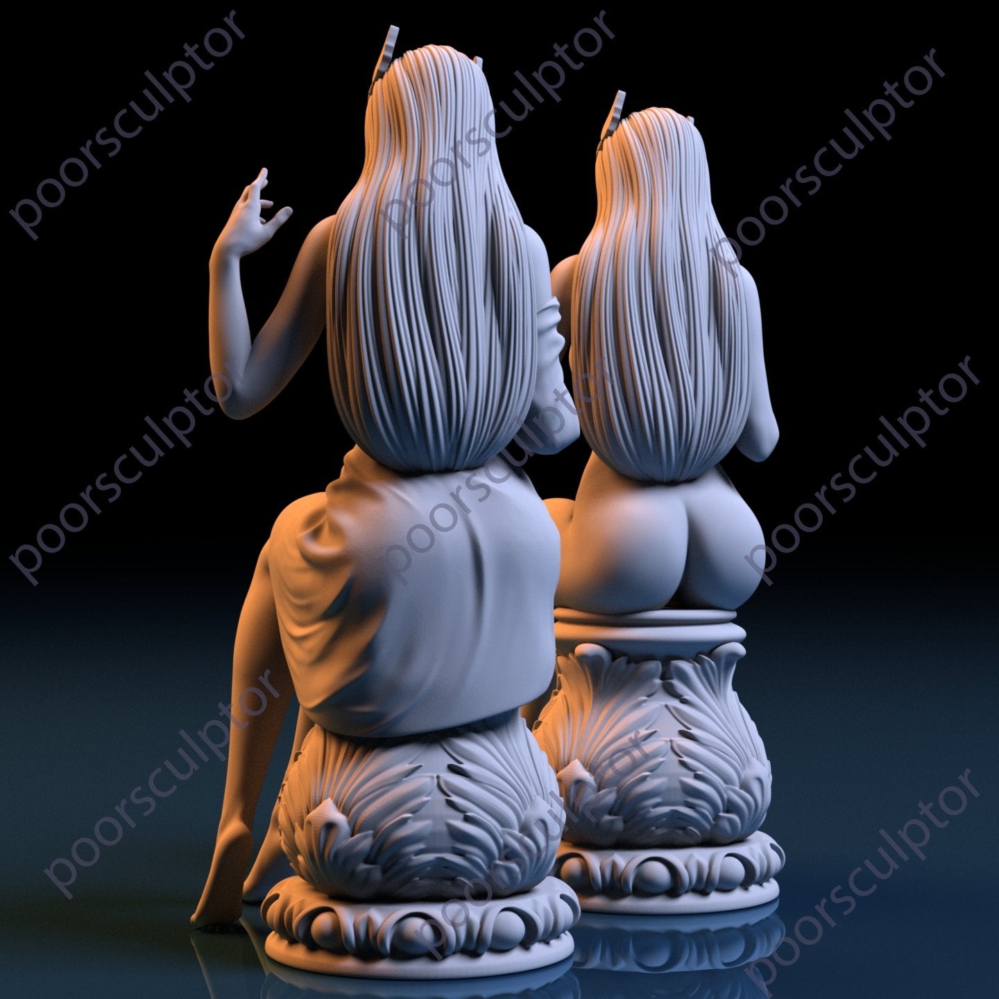 NSFW Resin Miniature Greek Goddess NSFW 3D Printed Figurine Fanart Unpainted Miniature