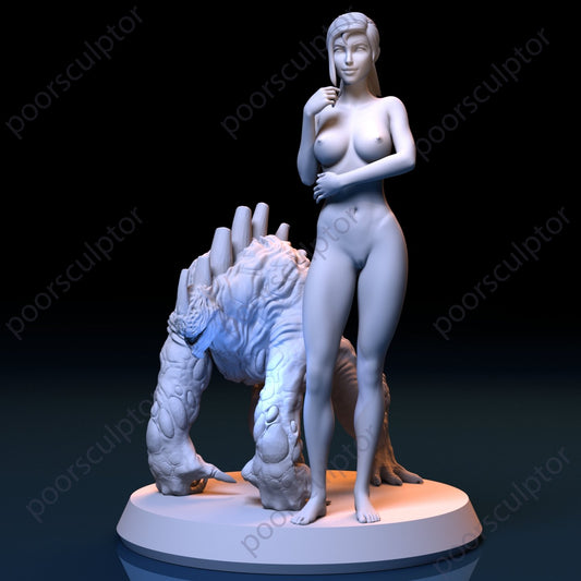 NSFW Resin Miniature Gwen Tennyson NSFW 3D Printed Miniature Fanart Unpainted