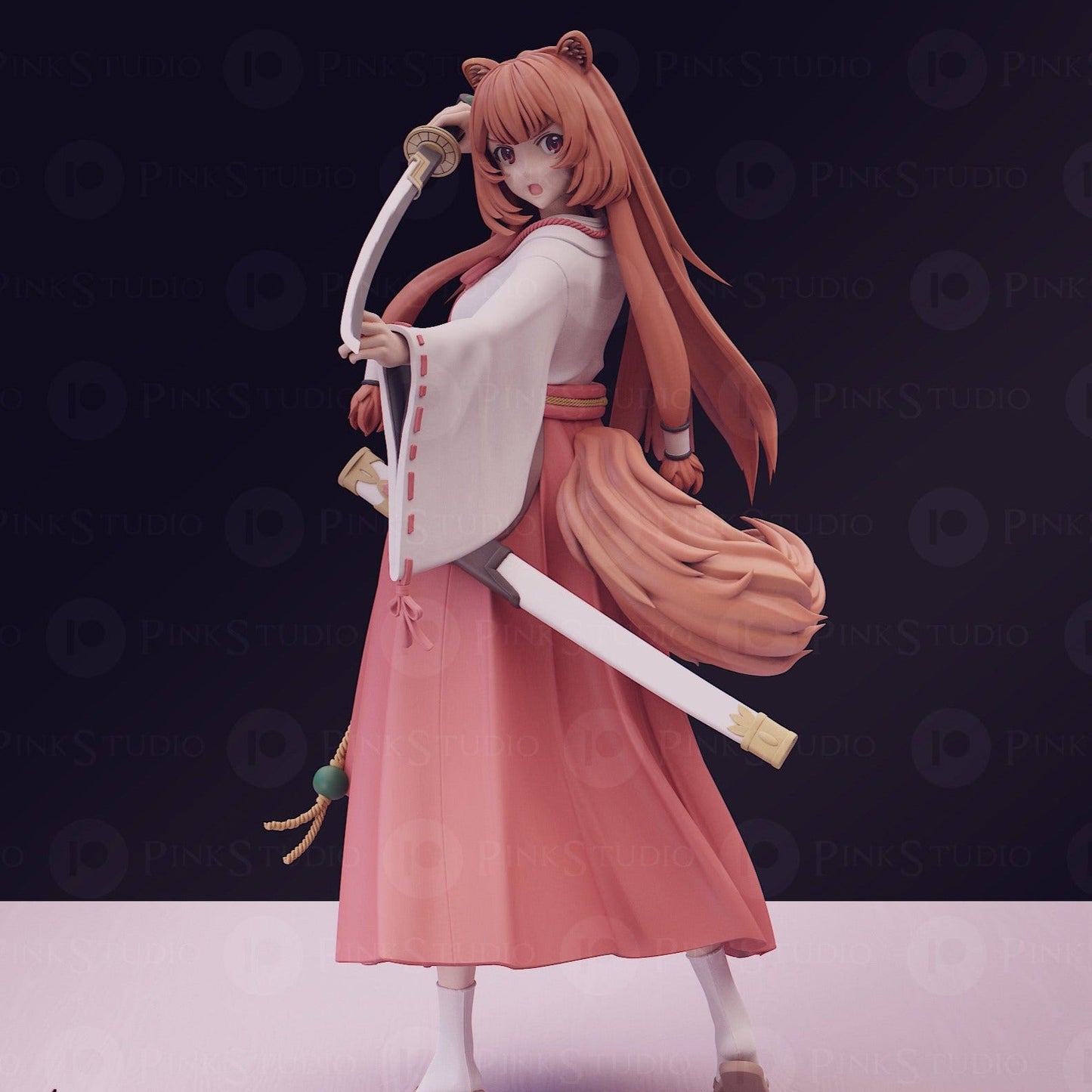 Hakama Raphtalia 3D Printed Anime Miniature Fanart by Pink Studio