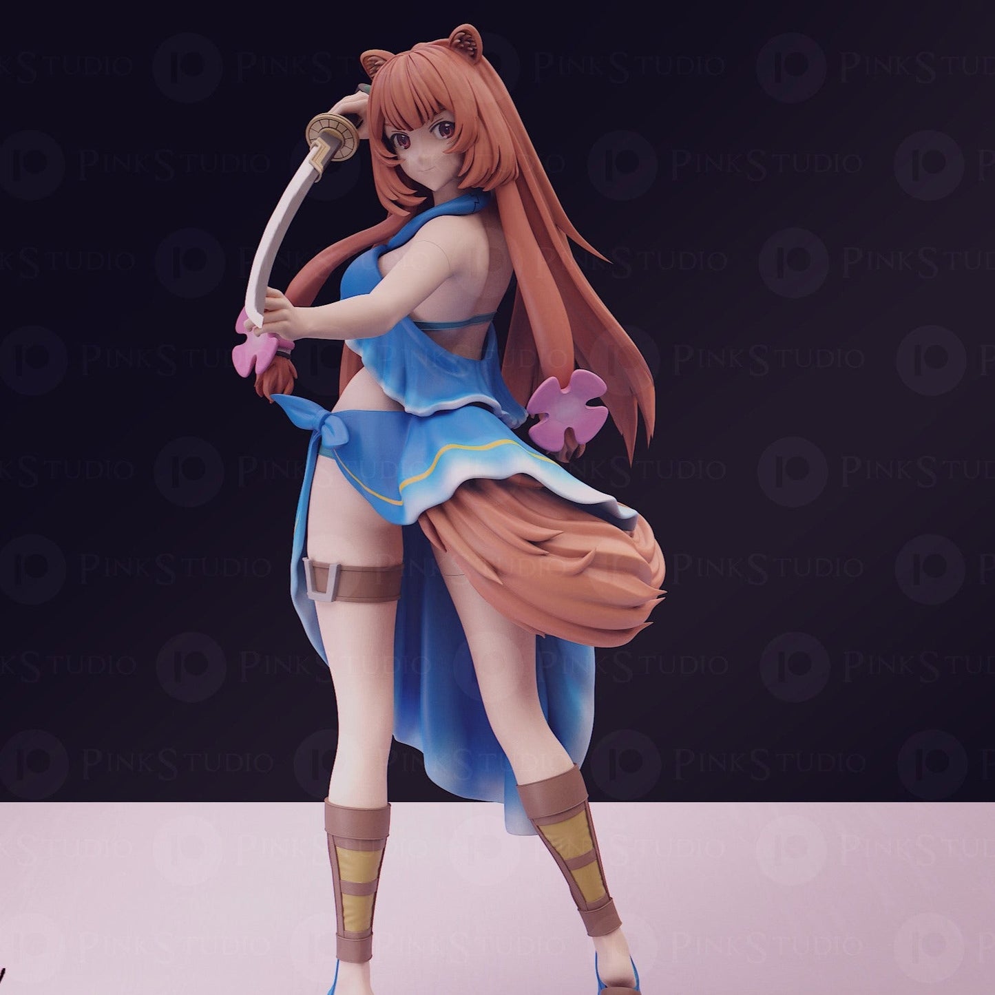 Hakama Raphtalia 3D Printed Anime Miniature Fanart by Pink Studio