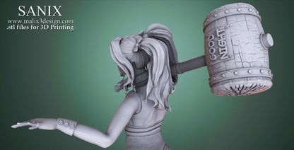 HARLEY QUINN 2 3D Printed Resin Figure Model Kit FunArt | Diorama by SANIX3D UNPAINTED GARAGE KIT