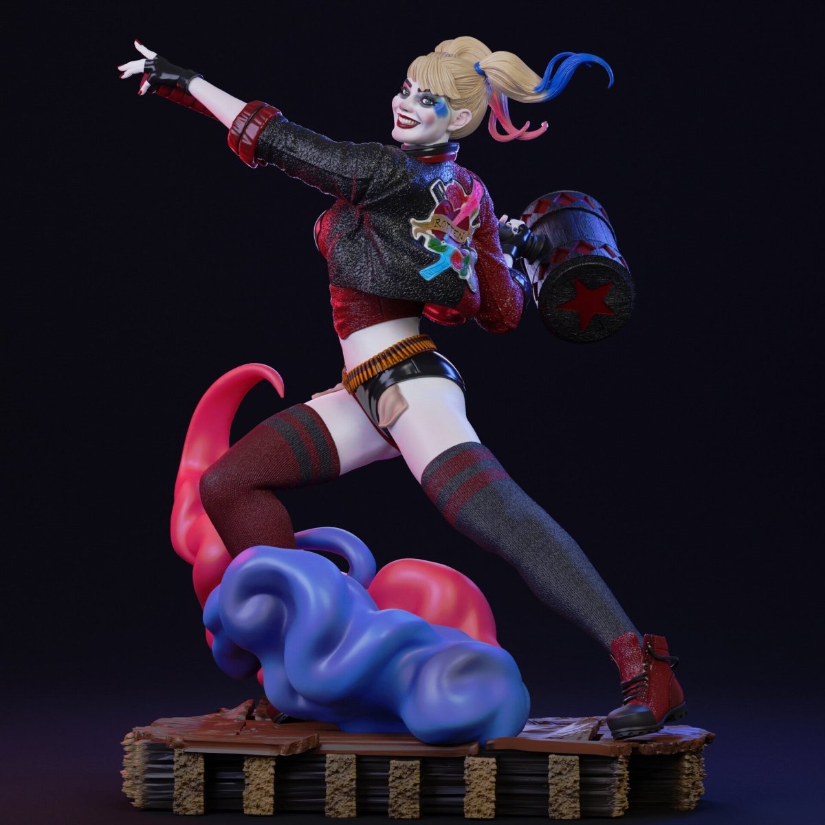Harley Quinn Resin Model Kit | 3d Printed Scaled Collectable by Abe3d