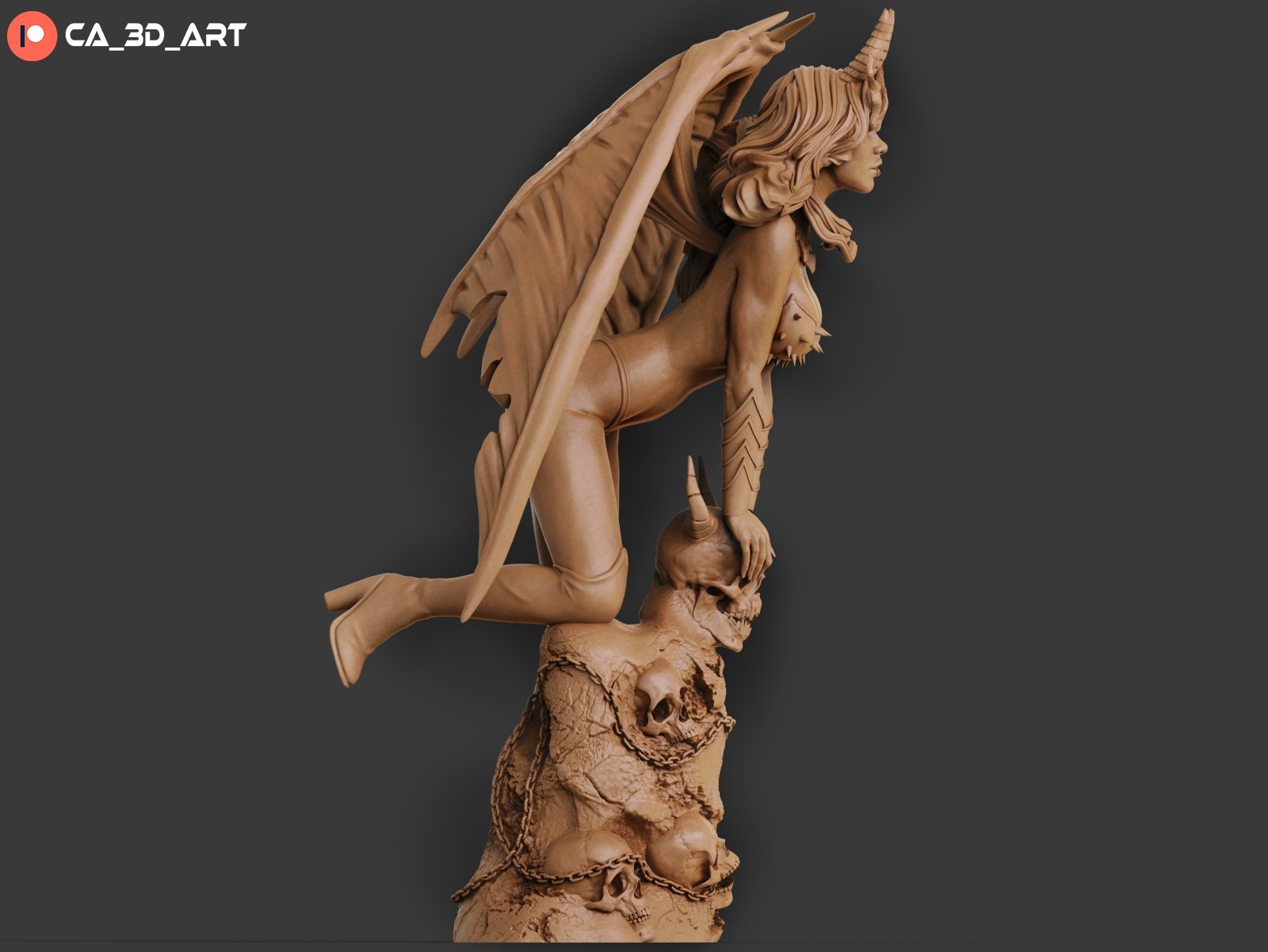 Hellwitch 3D Printed figurine Fanart by ca_3d_art