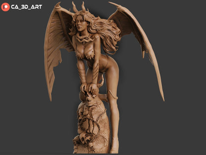 Hellwitch NSFW 3D Printed figurine Fanart by ca_3d_art