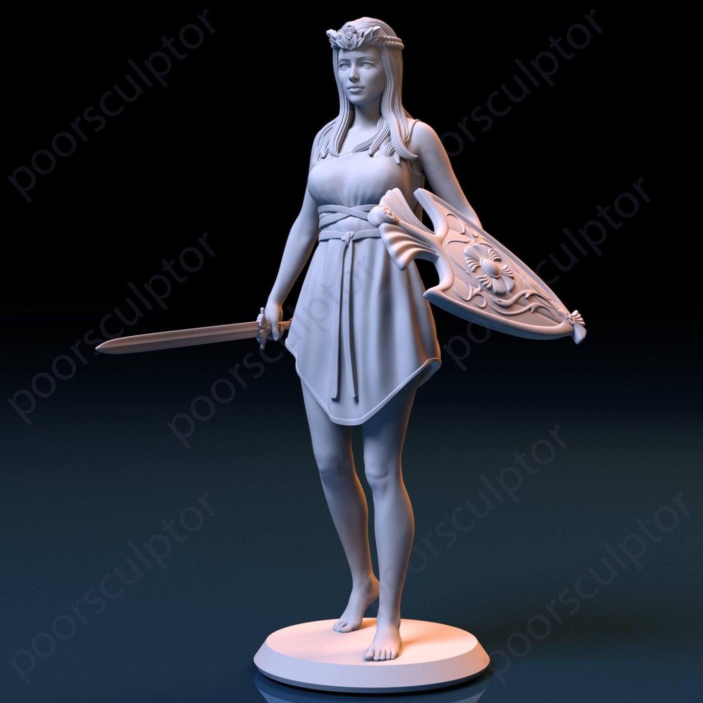 HERA Greek Goddess 3D Printed Figurine Miniature