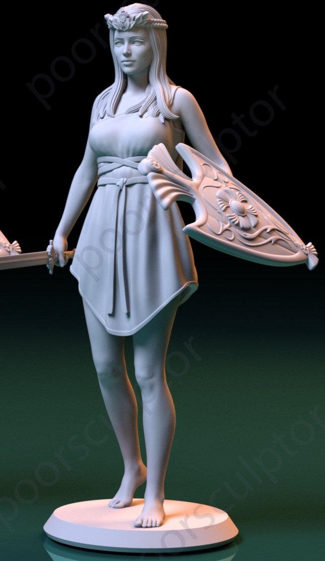 HERA Greek Goddess 3D Printed Figurine Miniature