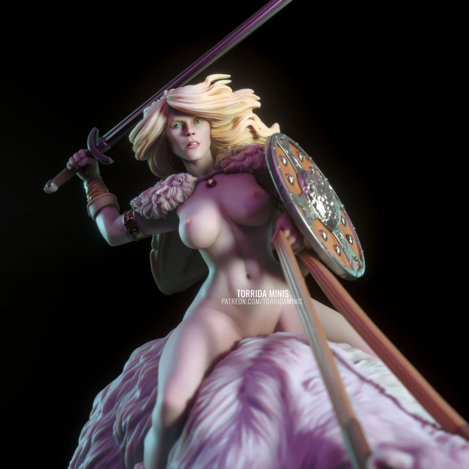 Hilde a barbarian girl based on an old Rumple Minze NSFW 3D Printed figure Fanart by Torrida Minis