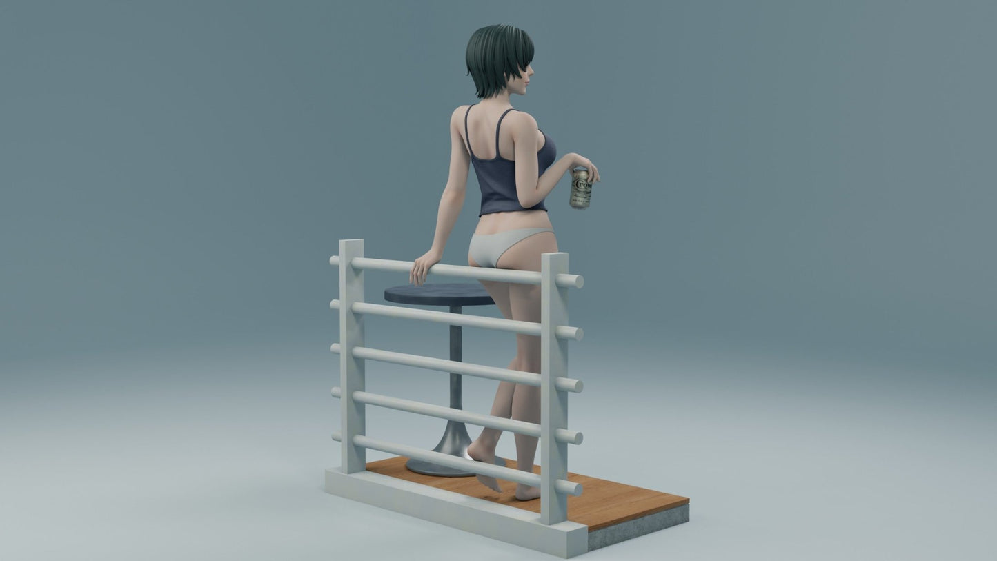 Himeno 3D Printed Miniature | Fun Art | Garage Kit by Uroboros3D