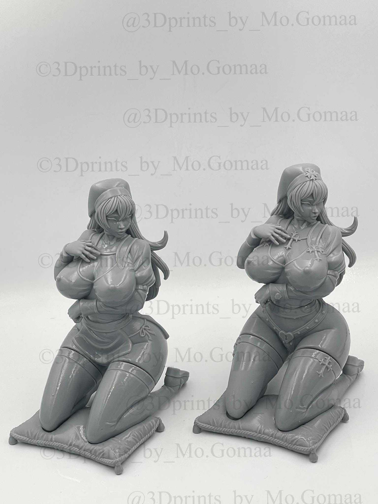 The Priestess Nun 3D Printed Miniature by Digital Dark Pin-Ups