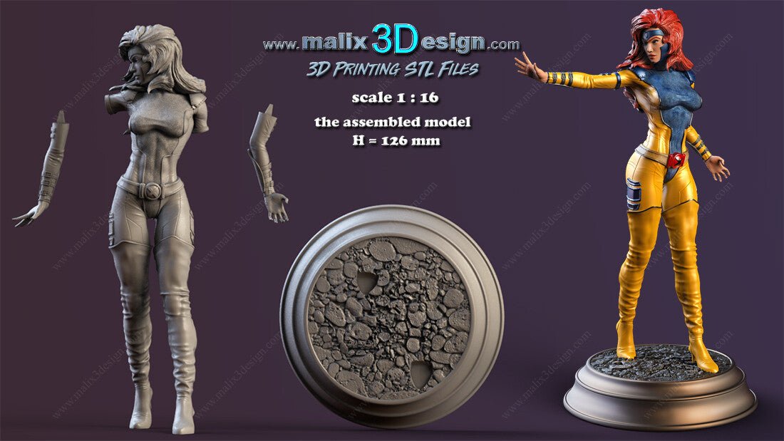 Jean Grey Phoenix 3D Printed Resin Figure Model Kit FunArt | Diorama by SANIX3D UNPAINTED GARAGE KIT