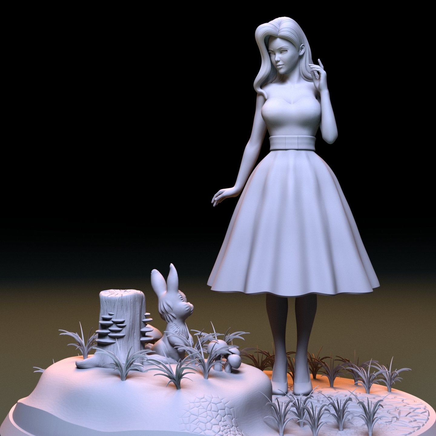 JESSICA RABBIT 3D Printed Miniature