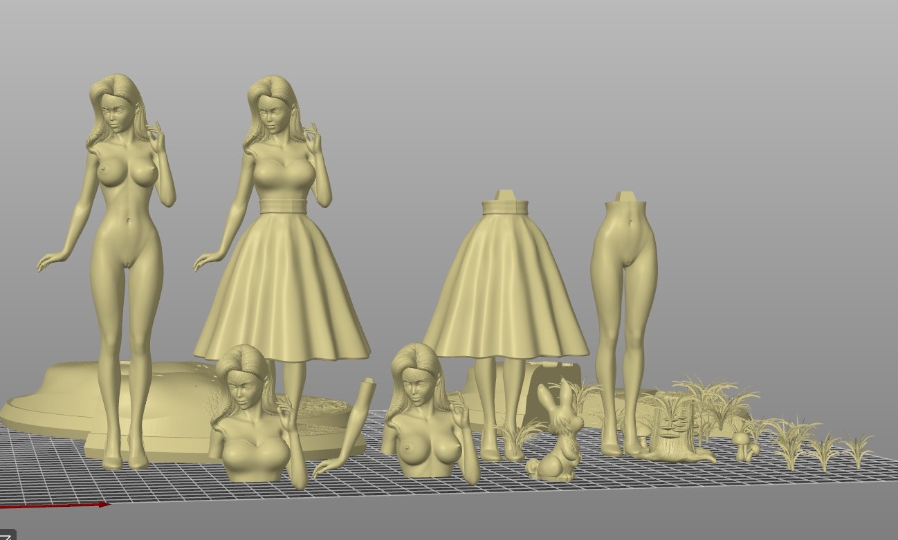 JESSICA RABBIT 3D Printed Miniature