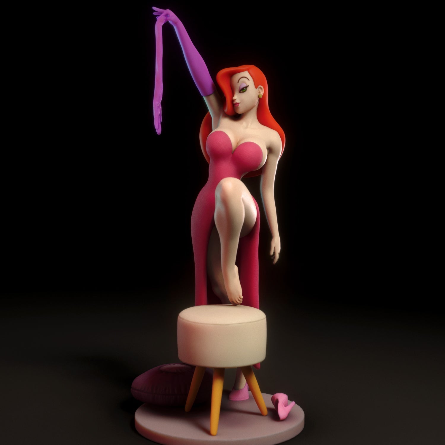 Jessica Rabbit Pin-Up 3D Printed figure Fanart by Torrida Minis