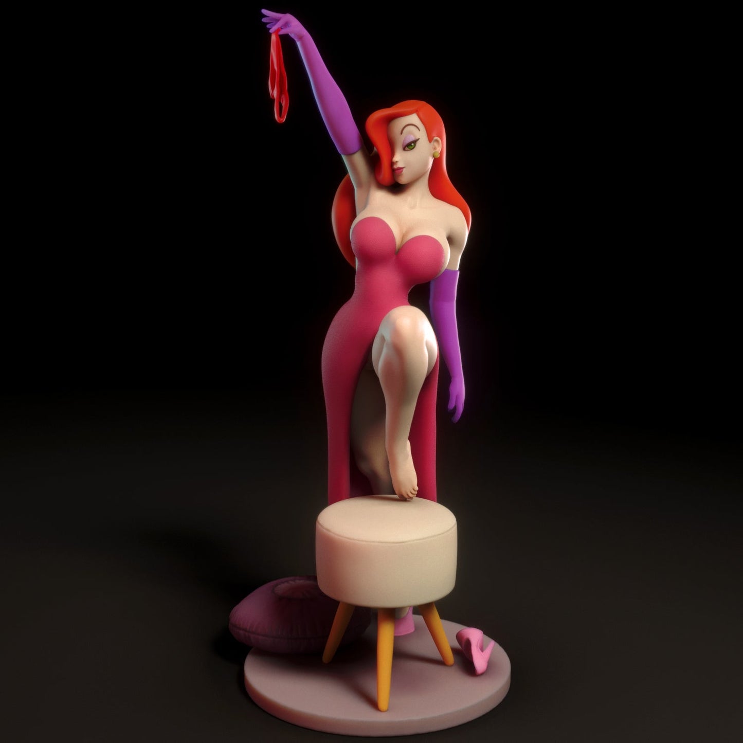 Jessica Rabbit Pin-Up 3D Printed figure Fanart by Torrida Minis